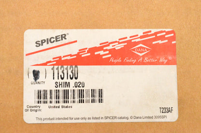 Spicer 113130 Shim .020 NOS