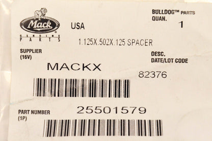Mack 25501579 Spacer 1.25x.502x.125 NOS