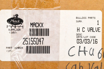 Mack 25155047 H C Valve NOS