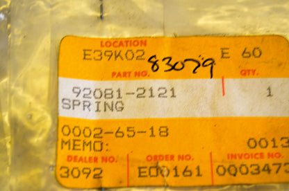 New OEM Kawasaki 92081-2121 Spring NOS