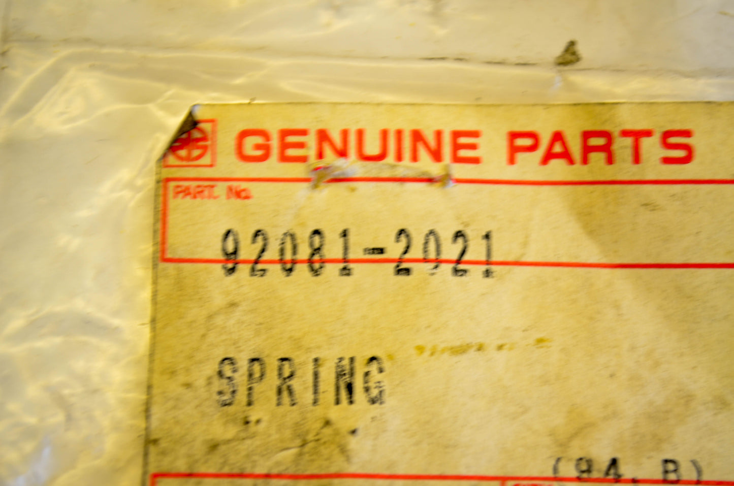 New OEM Kawasaki 92081-2021 Spring NOS