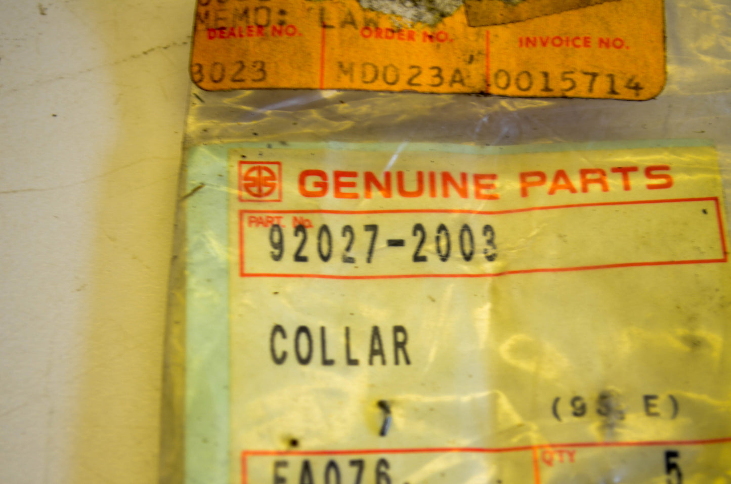 New OEM Kawasaki 92027-2003 Collar NOS