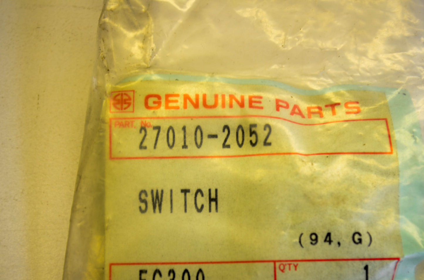 New OEM Kawasaki 27010-2052 Switch NOS