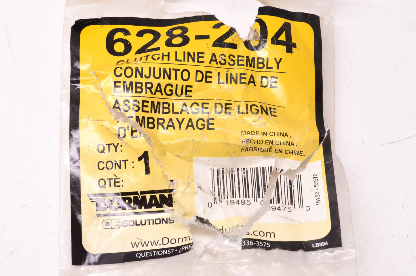 Dorman 628-204 Clutch Line Assembly NOS