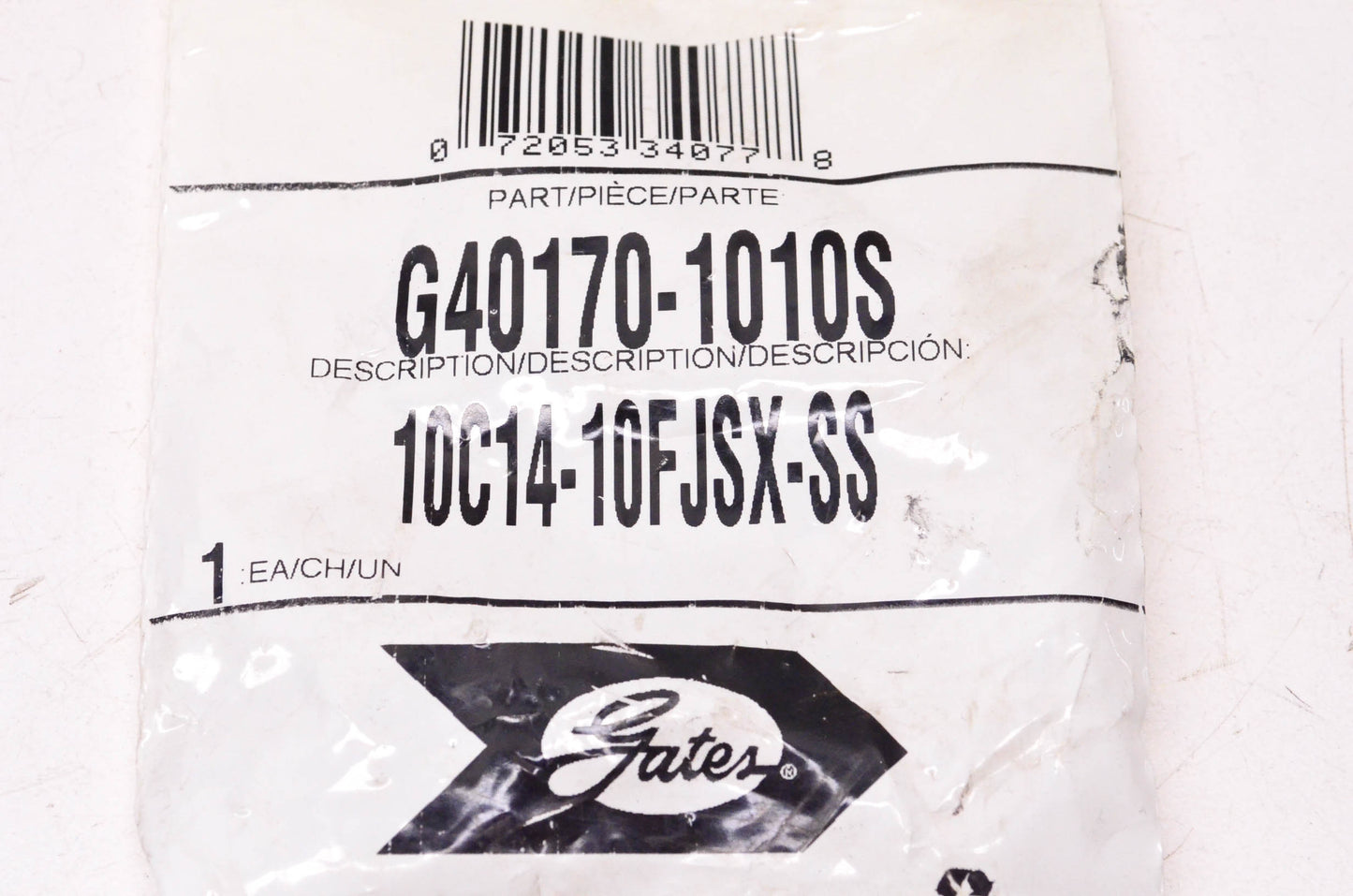 Gates G40170-1010S, 10C14-10FJSX-SS Hydraulic Coupling NOS