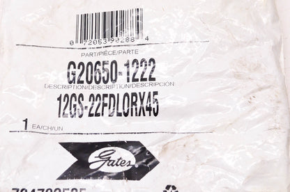 Gates G20650-1222, 12GS-22FDLORX45 GlobalSpiral 3/4" Hydraulic Coupling NOS