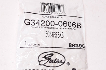 Gates G34200-0606B, 6C5-6RFSXB Mega Crimp Hydraulic Coupling NOS