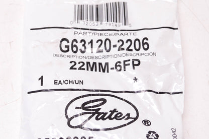 Gates G63120-2206, 22MM-6FP Hose Adapter NOS