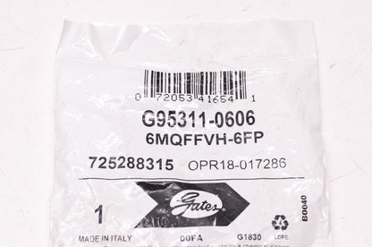 Gates G95311-0606, 6MQFFVH-6FP Hydraulic Quick Disconnect Fitting NOS