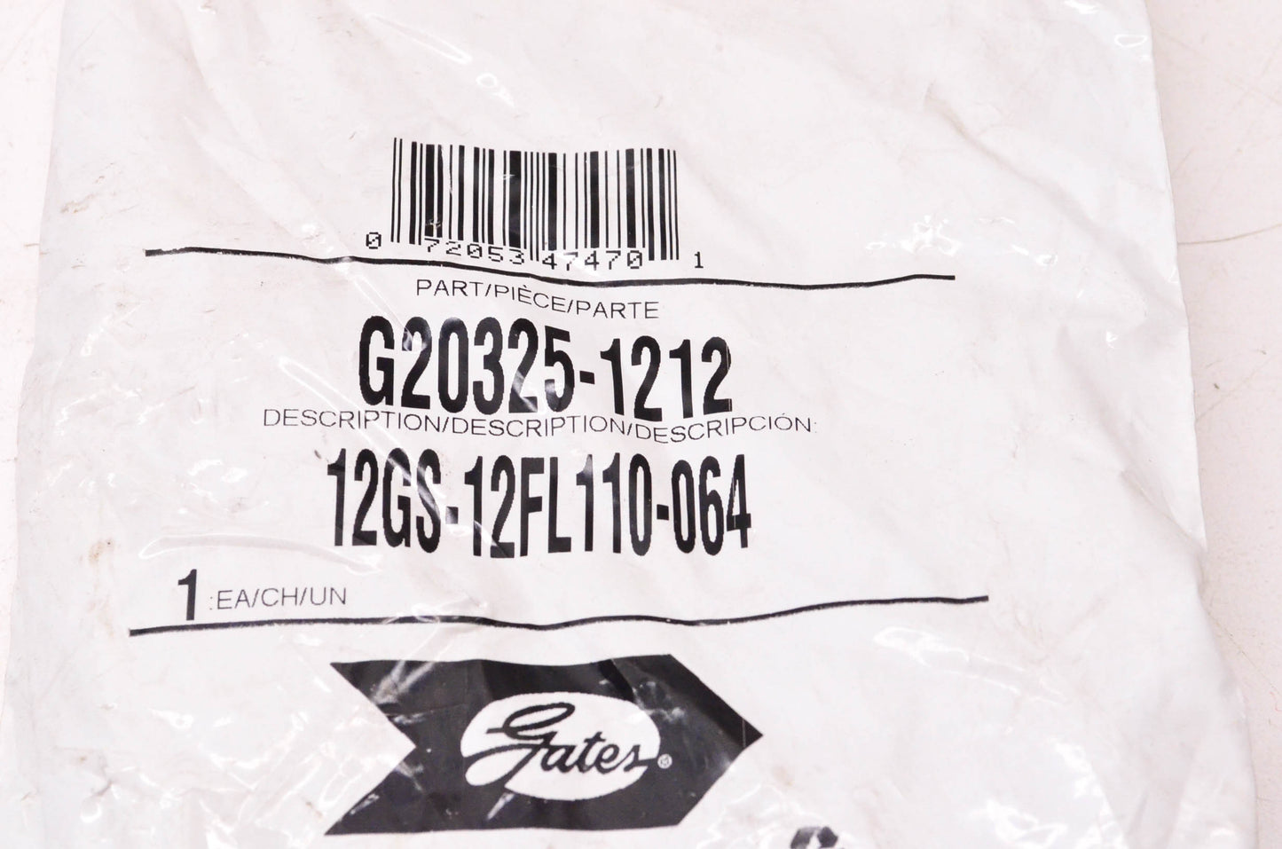 Gates G20325-1212, 12GS-12FL110-064 GlobalSpiral Bent Tube Coupling NOS