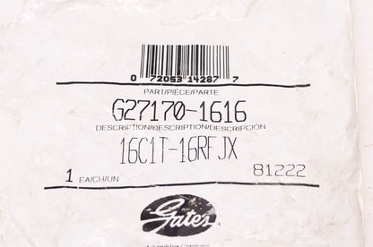 Gates G27170-1616, 16C1T-16RFJX Mega Crimp Hydraulic Coupling NOS