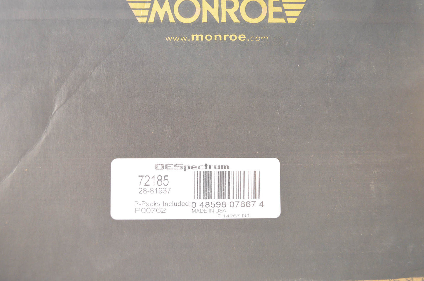Monroe 72185 Spectrum Gas Strut Assembly NOS