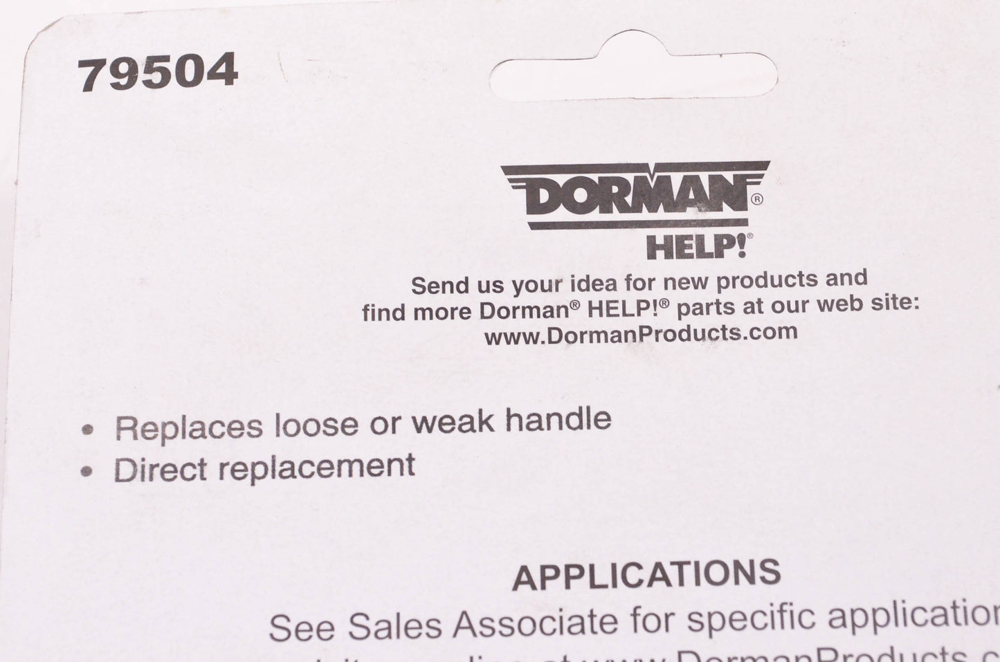 Dorman 79504 Interior Door Handle NOS