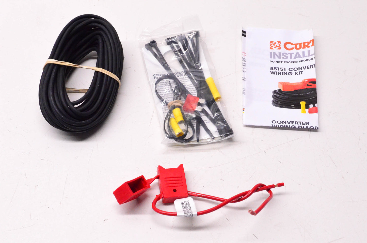 Curt 55151 Powered Converter Wiring Kit NOS