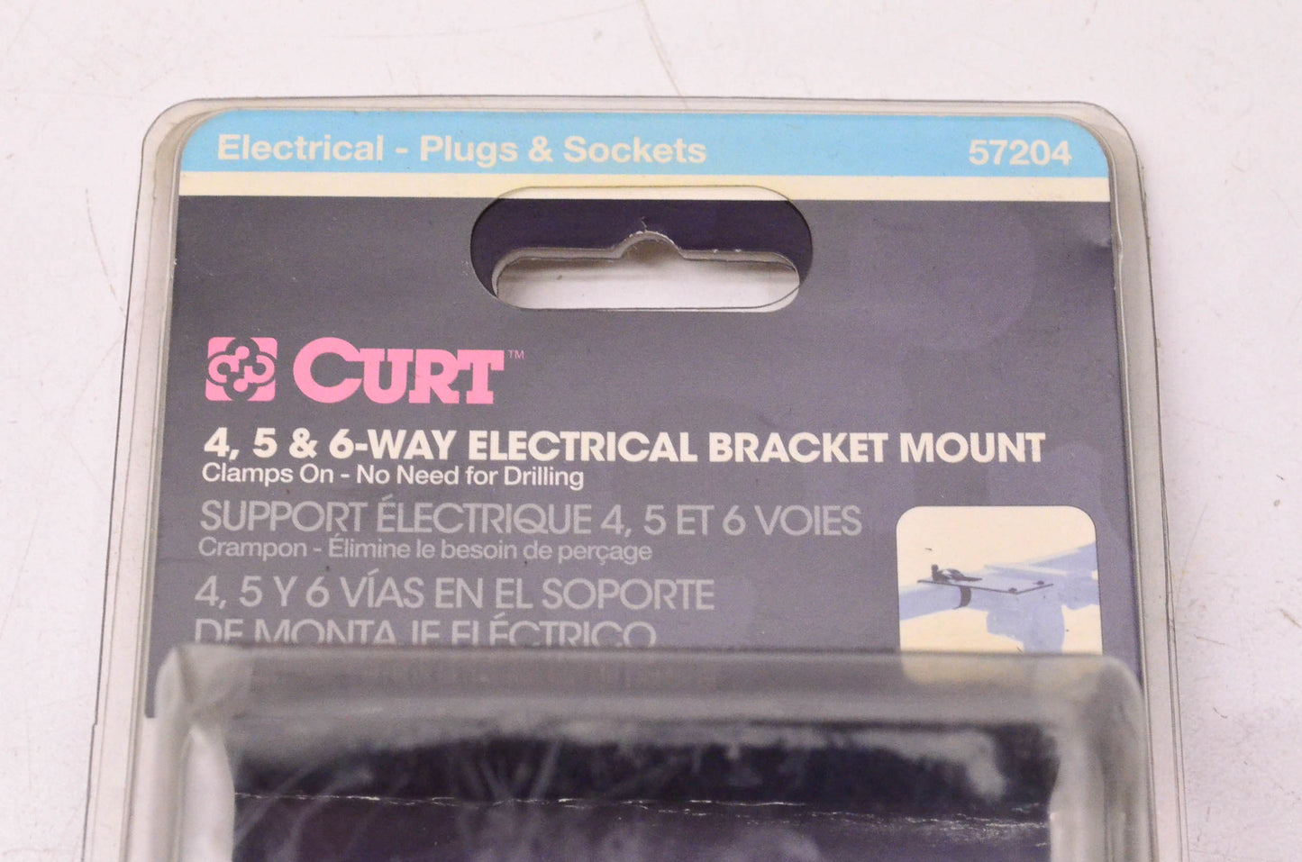 Curt 57204 4, 5 & 6 Way Electrical Bracket Mount NOS