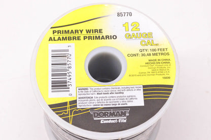 Dorman 85770 12 Gauge Primary Wire 100 Feet NOS