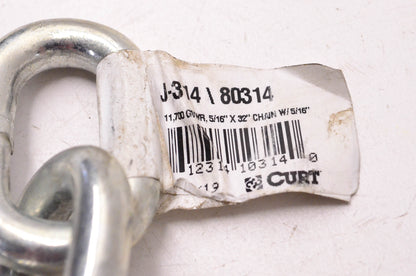 Curt 80314, J-314 5/16" x 32" Chain W/ 5/16" S-Hook NOS