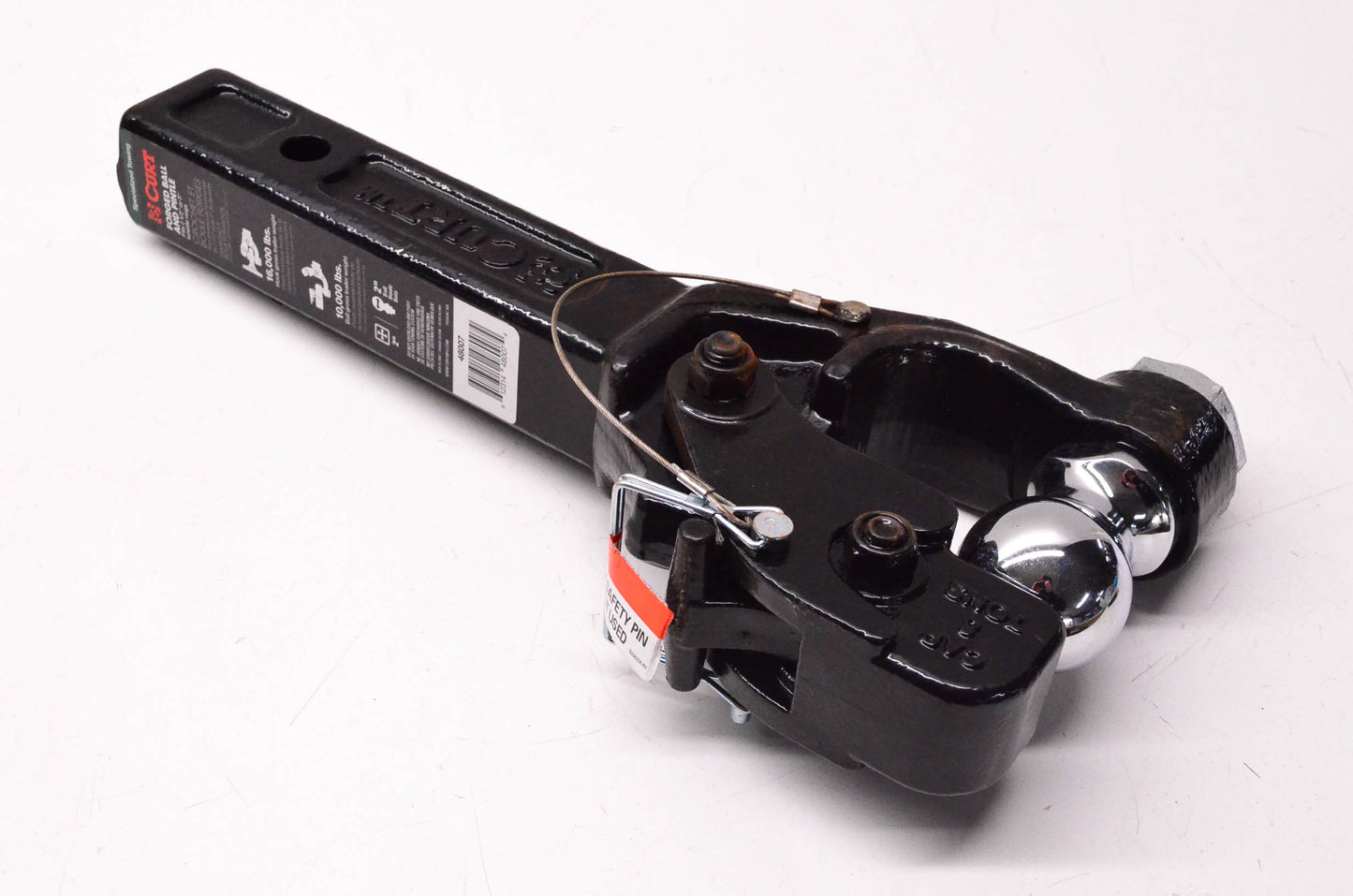 Curt 48007 Receiver Mount 2" Trailer Ball W/ Pintle Hook NOS