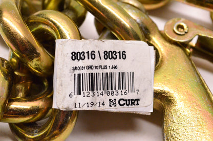Curt 80316 31" Safety Chain Assembly w/ 3/8" S-Hook NOS