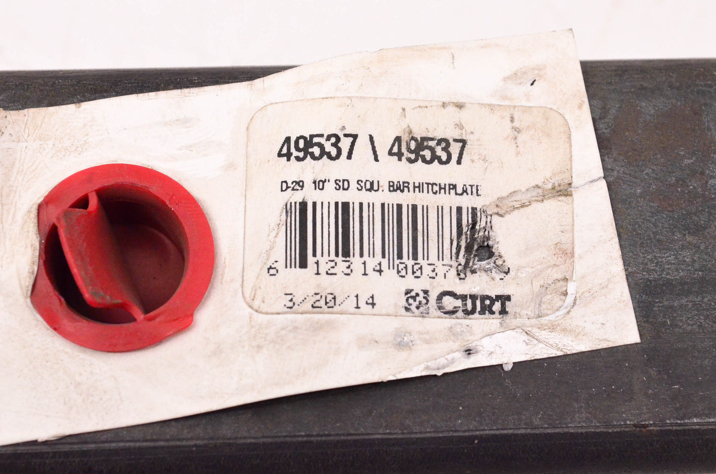Curt 49537 2" x 2" x 8" Raw Steel Hitch Bar NOS