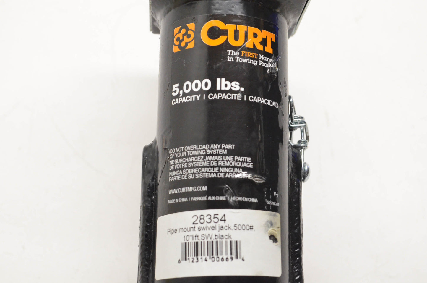 Curt 28354 Pipe Mount 5000lbs Swivel Jack Kit NOS