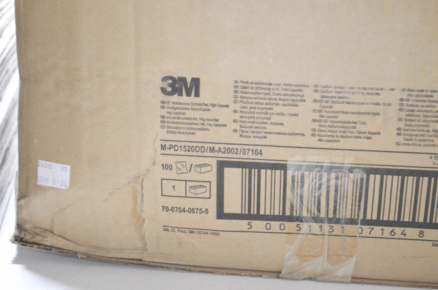 3M 07164, M-PD1520DD, M-A2002 Maintenance Sorbent Pad Kit NOS