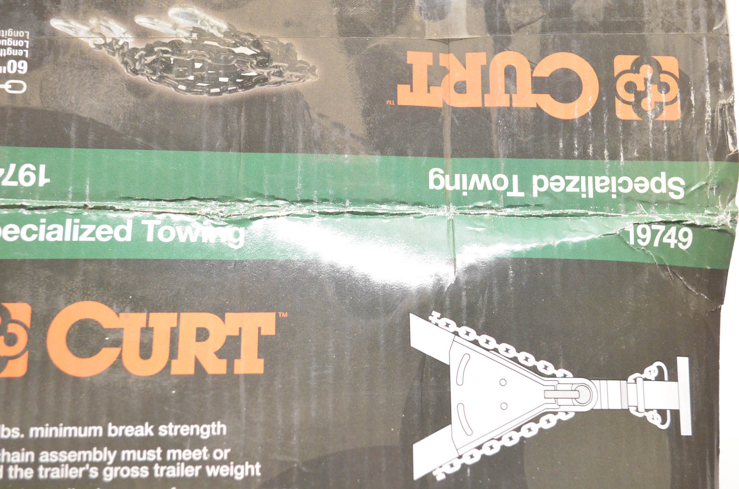 Curt 19749 Specialized Towing Safety Chain Assembly NOS