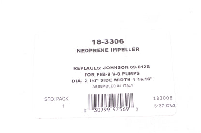 Sierra 18-3306, 09-812B Neoprene Impeller NOS