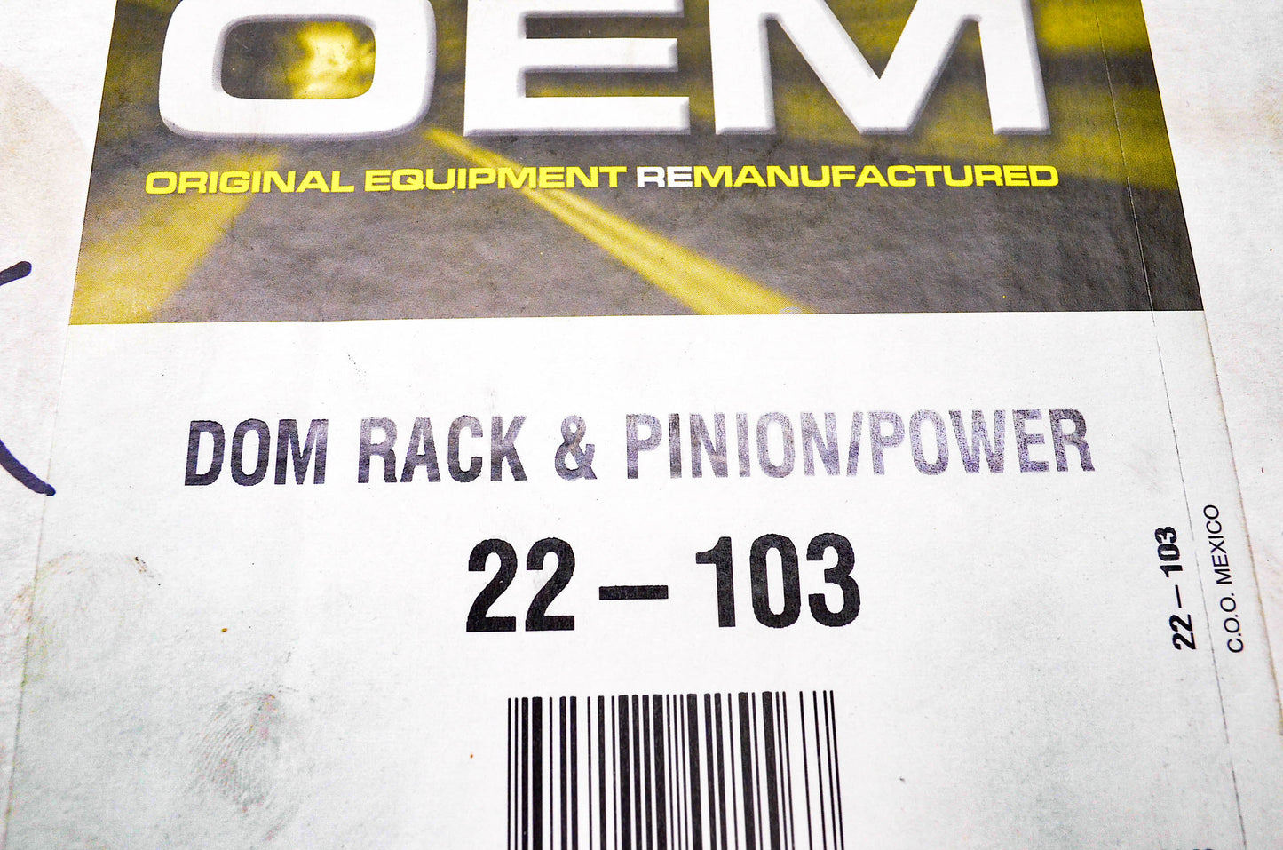 Carquest 22-103 Remanufactured Rack & Pinion NOS