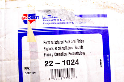 Carquest 22-1024 Remanufactured Rack & Pinion NOS