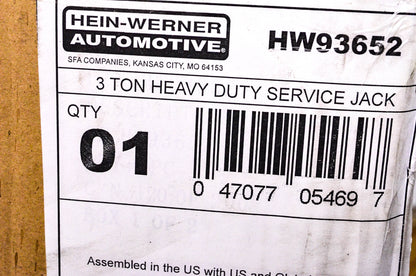 Hein-Werner HW93652 Service Jack NOS