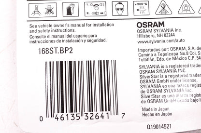 Sylvania 168ST.BP2 Sylvania Silverstar Lamps NOS