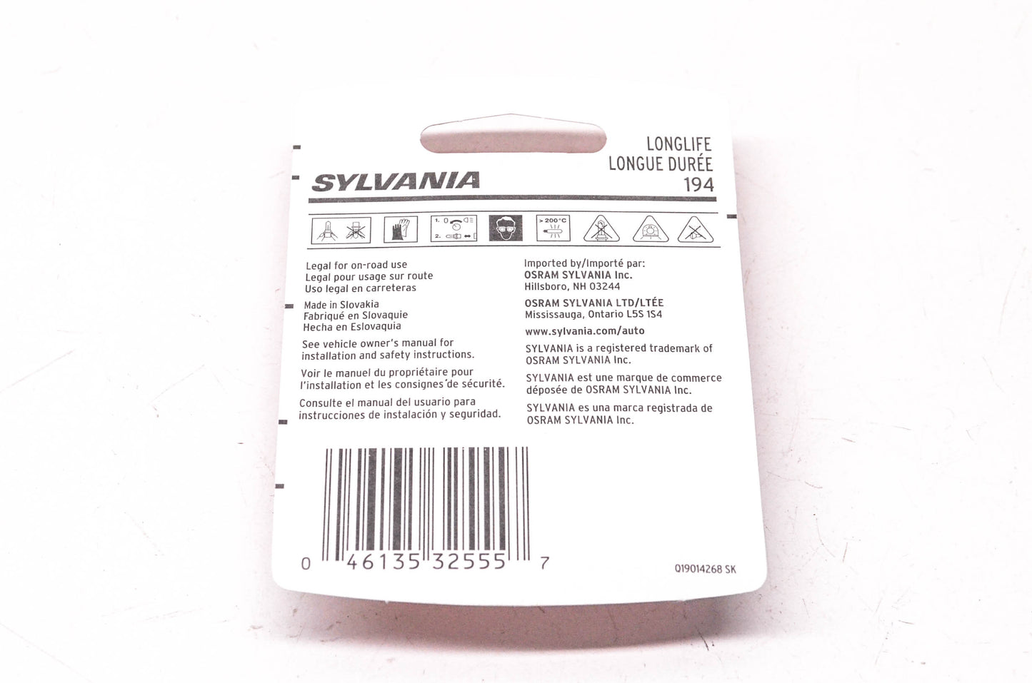 Sylvania 194LL.BP2 Sylvania Longlife Lamps NOS