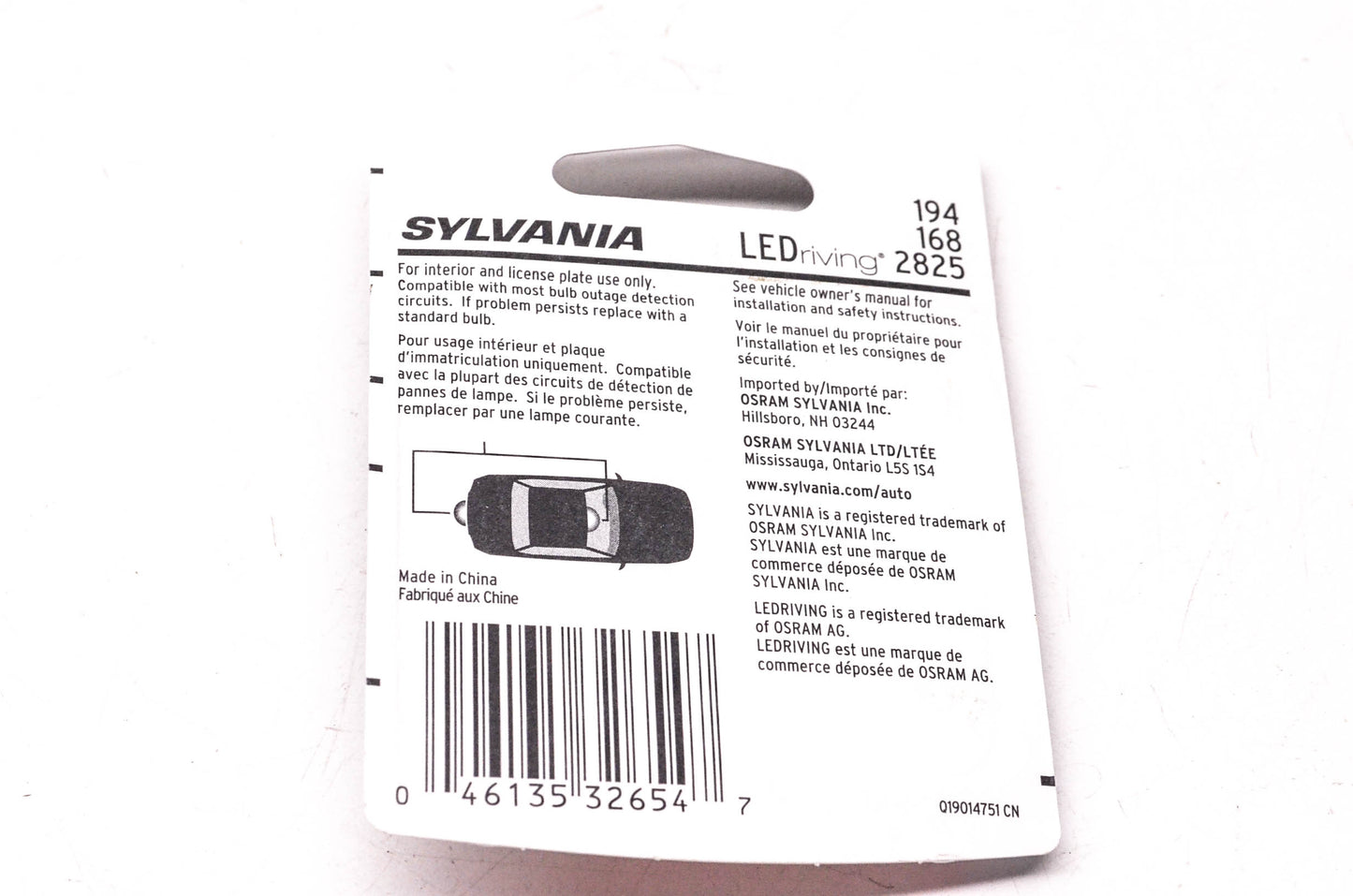 Sylvania 194LED.BP, 168LED.BP, 2825LED.BP Sylvania LEDriving Lamp NOS