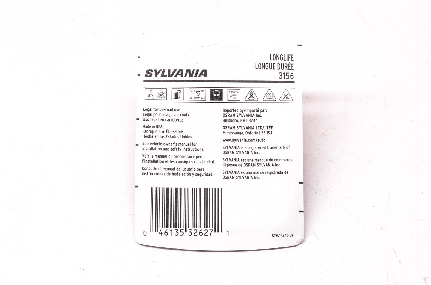 Sylvania 3156LL.BP2 Sylvania Longlife Lamps NOS