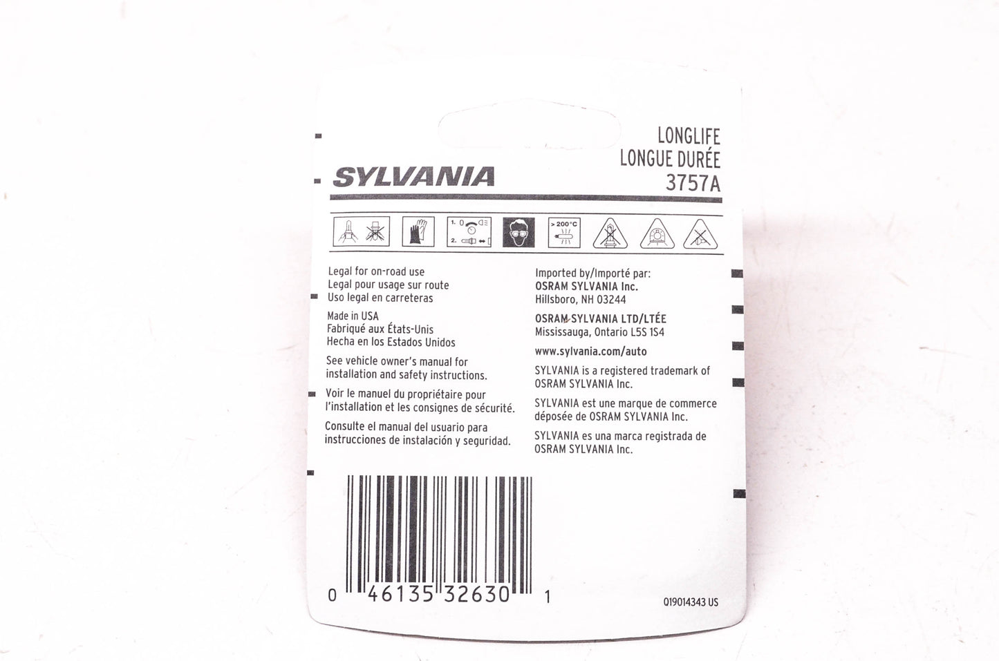 Sylvania 3757ALL.BP2 Sylvania Longlife Lamps NOS