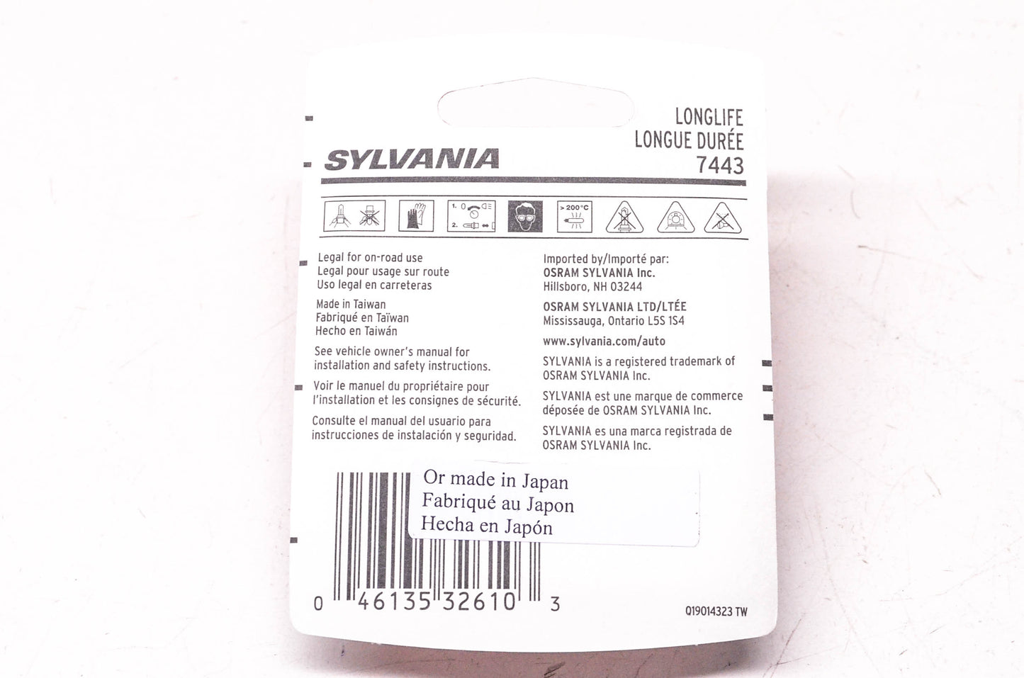 Sylvania 7443LL.BP2 Sylvania Longlife Lamps NOS