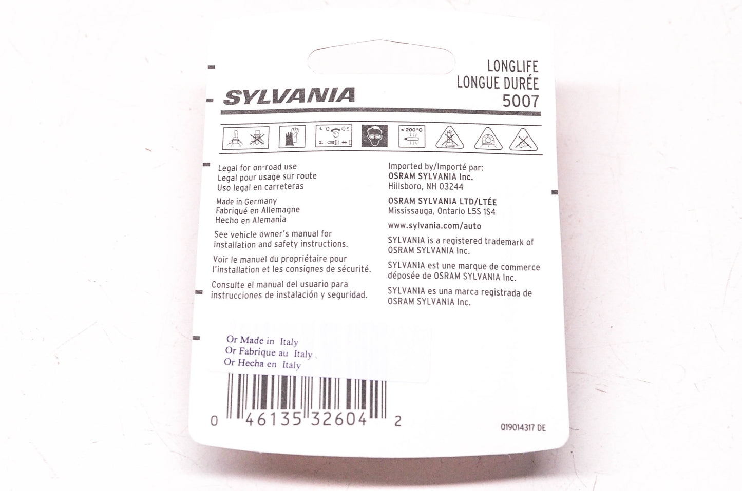 Sylvania 5007LL.BP2 Sylvania Longlife Lamps NOS