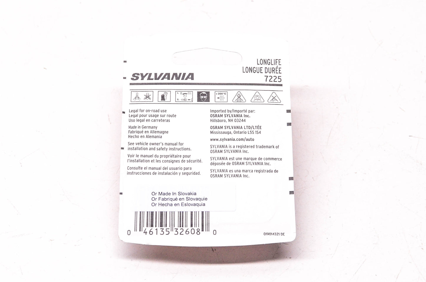 Sylvania 7225LL.BP2 Sylvania Longlife Lamps NOS