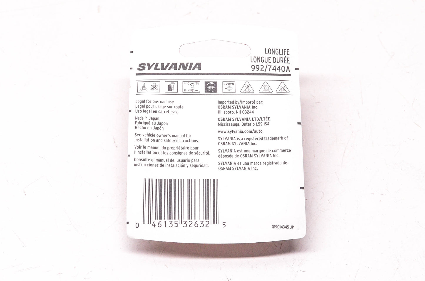 Sylvania 7440ALL.BP2, 992LL.BP2 Sylvania Longlife Lamps NOS