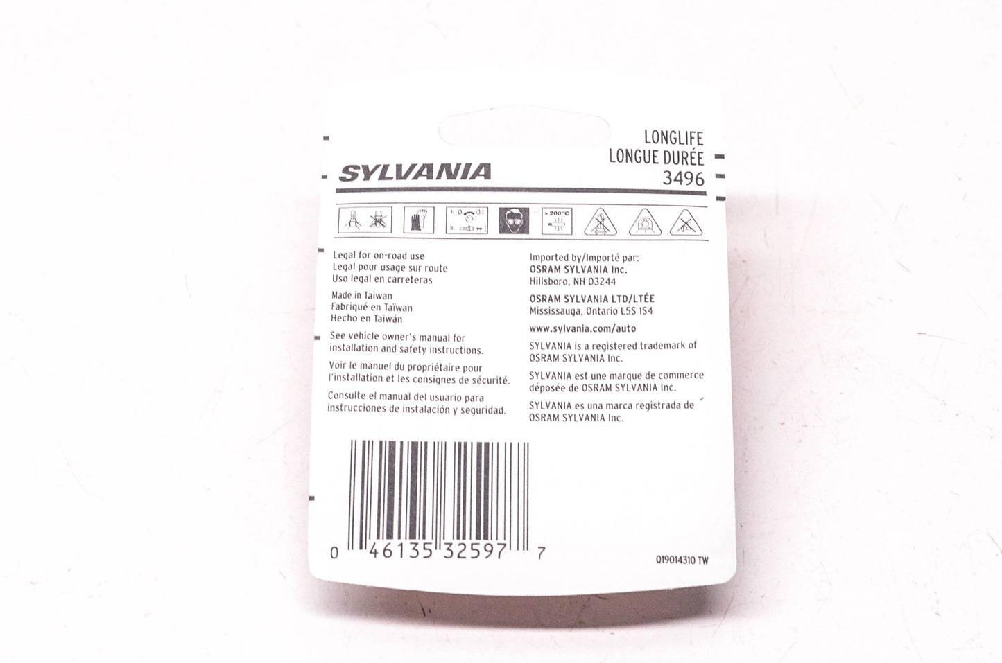 Sylvania 3496LL.BP2 Sylvania Longlife Lamps NOS