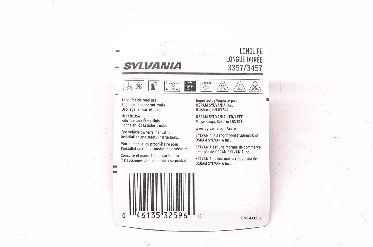 Sylvania 3457LL.BP2, 3357LL.BP2 Sylvania Longlife Lamps NOS