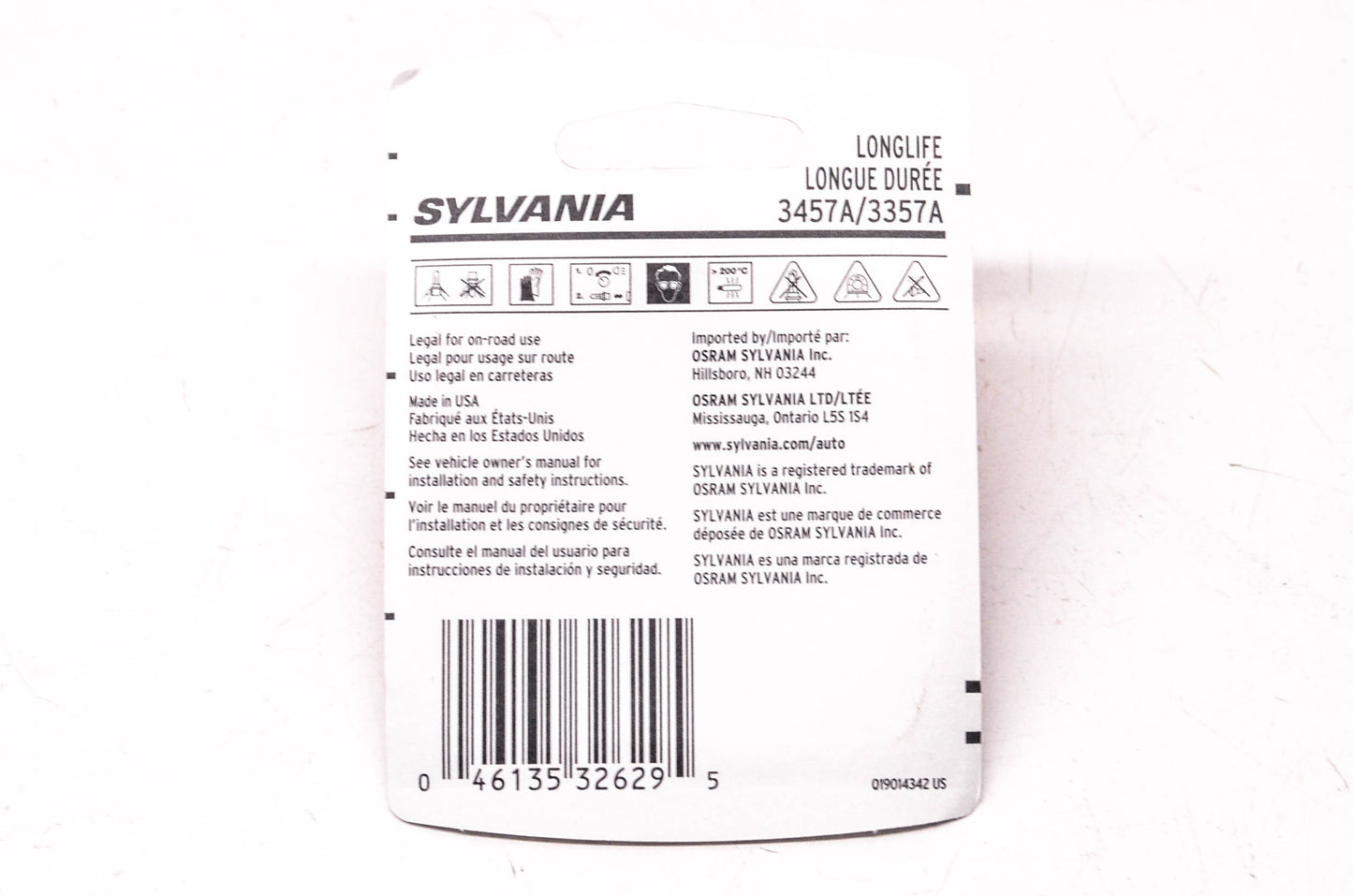 Sylvania 3457ALL.BP2, 3357ALL.BP2 Sylvania Longlife Lamps NOS