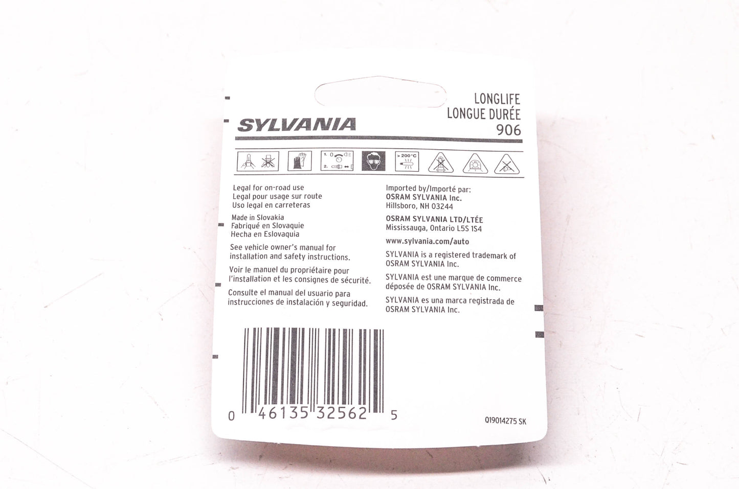 Sylvania 906LL.BP2 Sylvania Longlife Lamps NOS