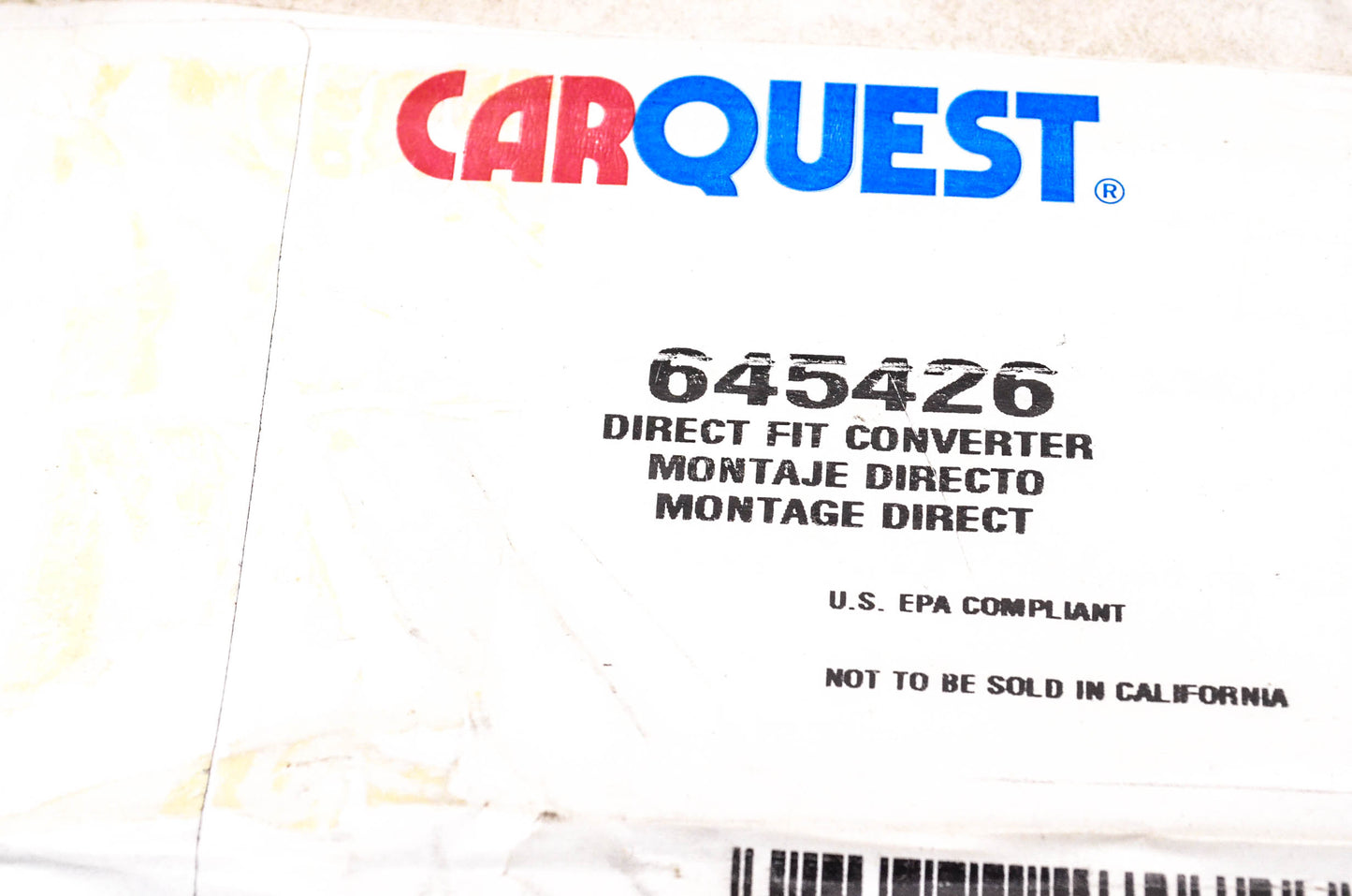 Carquest 645426 Direct Fit Catalytic Converter NOS
