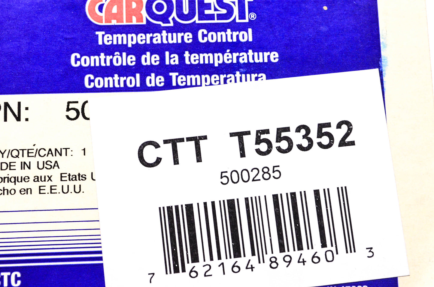 Carquest CTT T55352, 500285 Toyota Corolla A/C Suction Line NOS