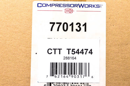 Compressor Works CTT T54474, 288164, 770131 A/C Evaporator Core NOS