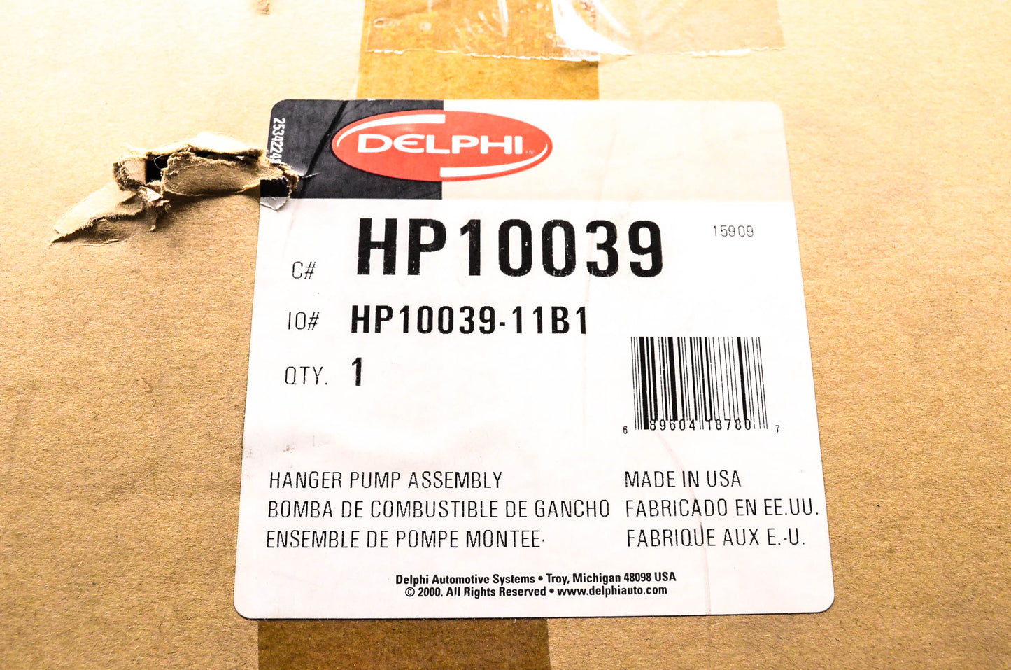 Delphi HP10039 Hanger Pump Assembly NOS