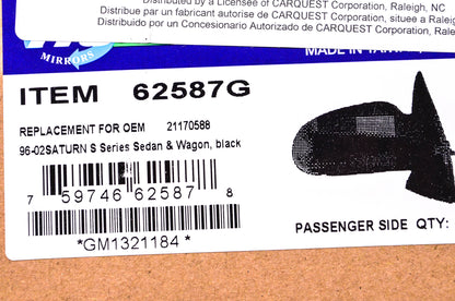 Fit System 96-02 Saturn S Series Sedan/Wagon Passenger's Side Mirror NOS