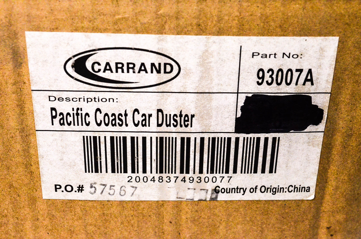 Carrand 93007A Pacific Coast Car Duster NOS